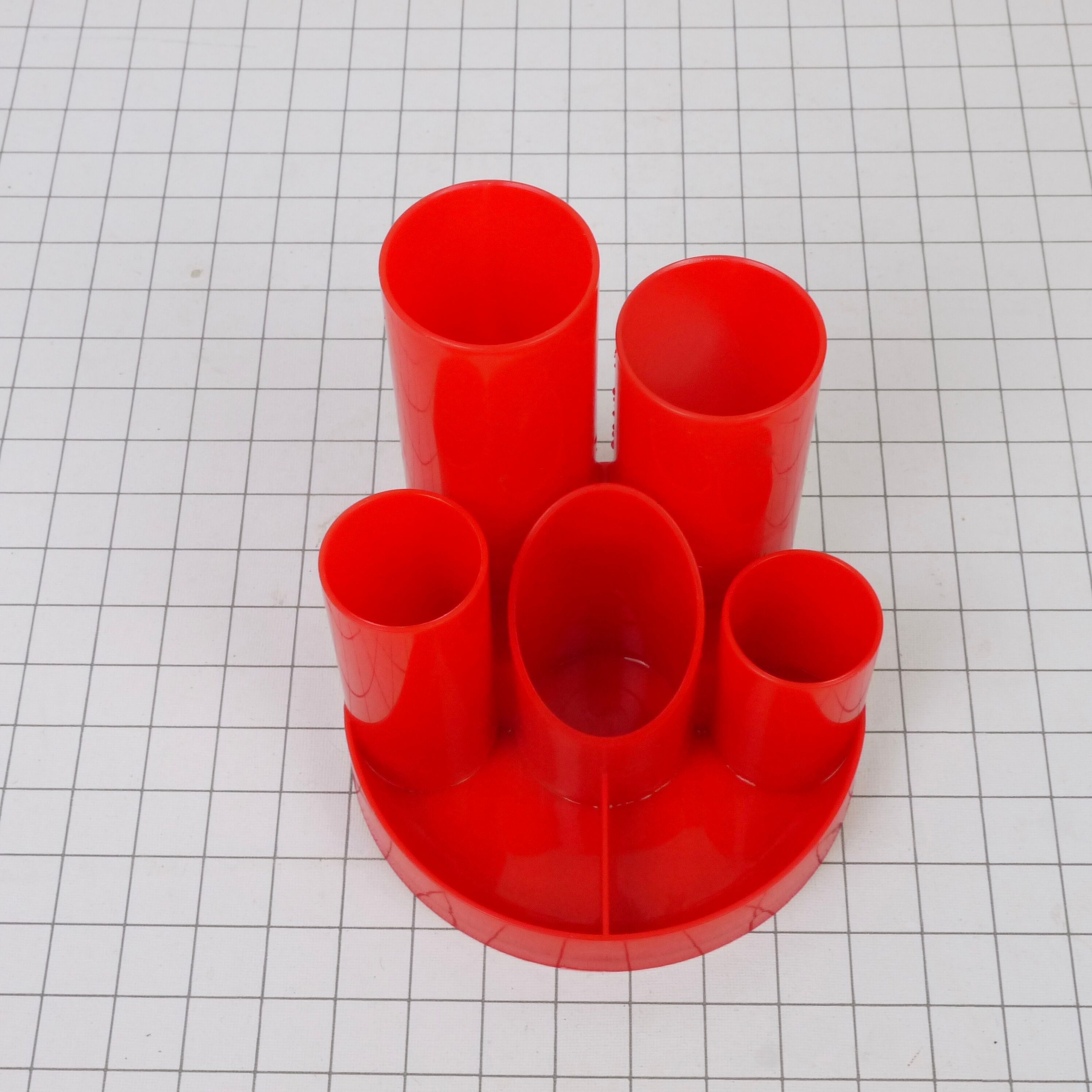 Pencil pot, red Helix office organizer