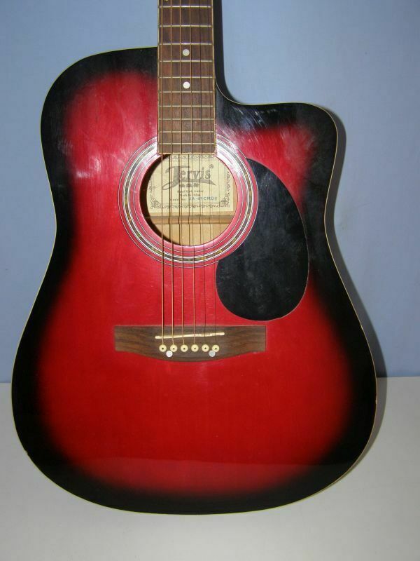 6-string folk guitar "Jervis" with stand support