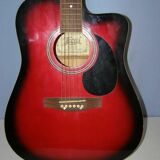 6-string folk guitar "Jervis" with stand support