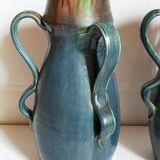 Duo of Flemish pottery of Charles and Auguste Maes early twentieth century