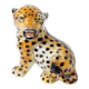 Porcelain leopard statuette, Ronzan, Italy, 1950s