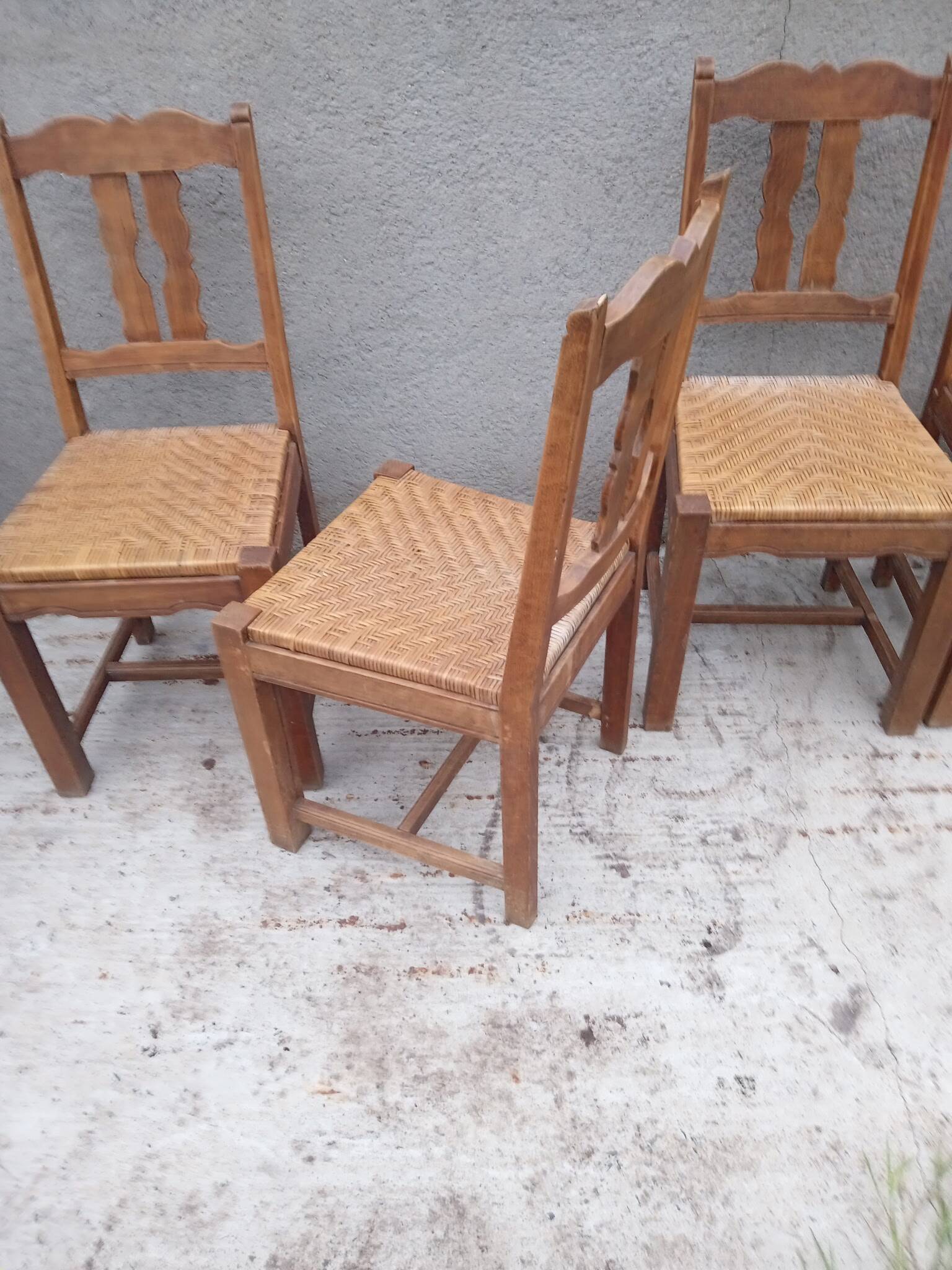 4 oak chairs