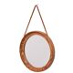 Uno & Östen Kristiansson Solid Pine round Wall Mirror Sweden 1960s