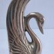 Pair of vintage stylized brass bird bookends