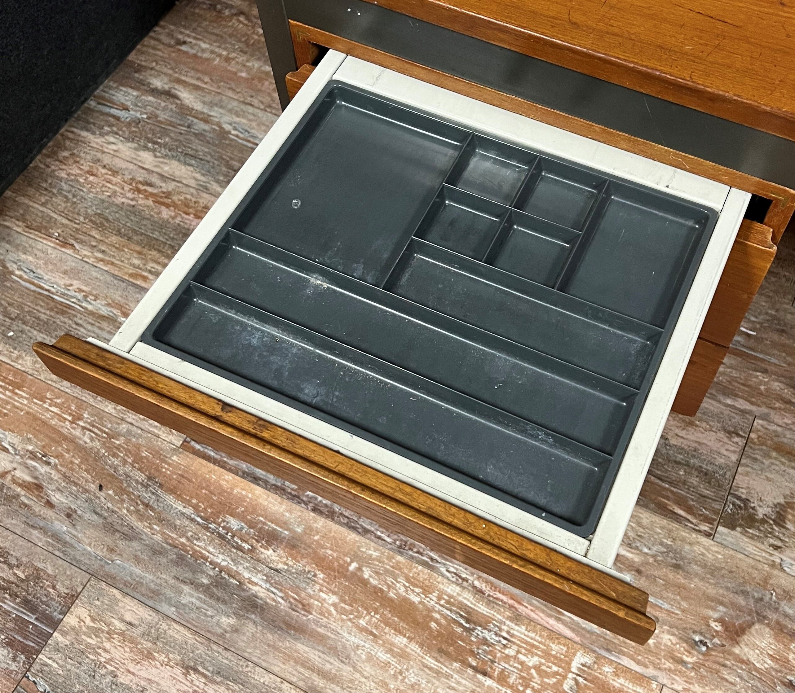 Georges Frydman steel and walnut desk edited by EFA in the 60s