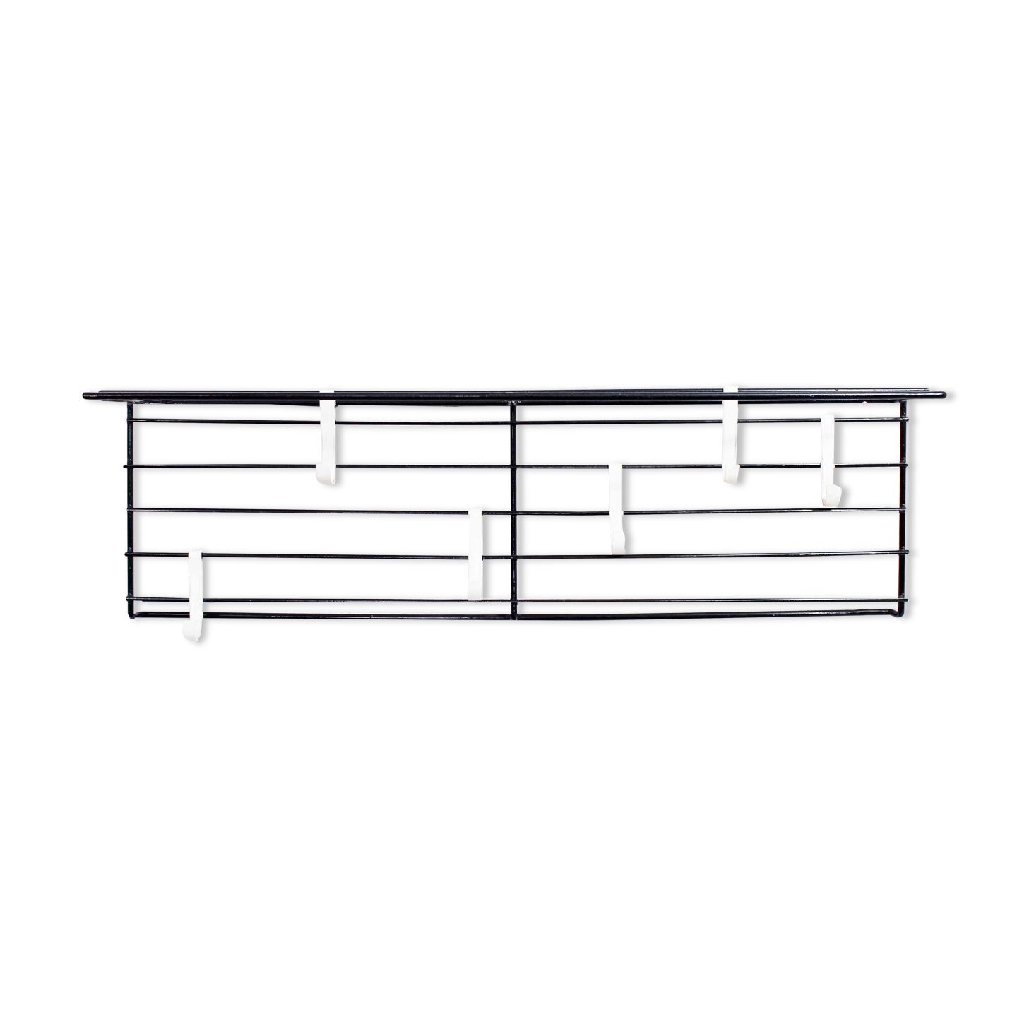 Wall coat rack with removable hooks