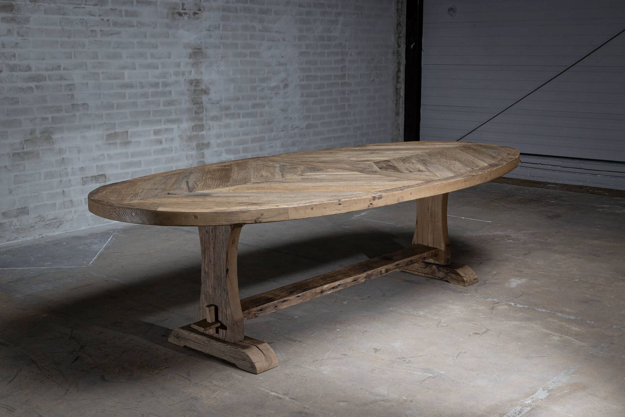Table Ovale Diamant – Chêne Ancien 240 cm