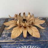Flowers wall lamp and electrified golden leaf to nine