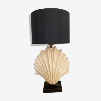 Vintage ceramic shell lamp 80s