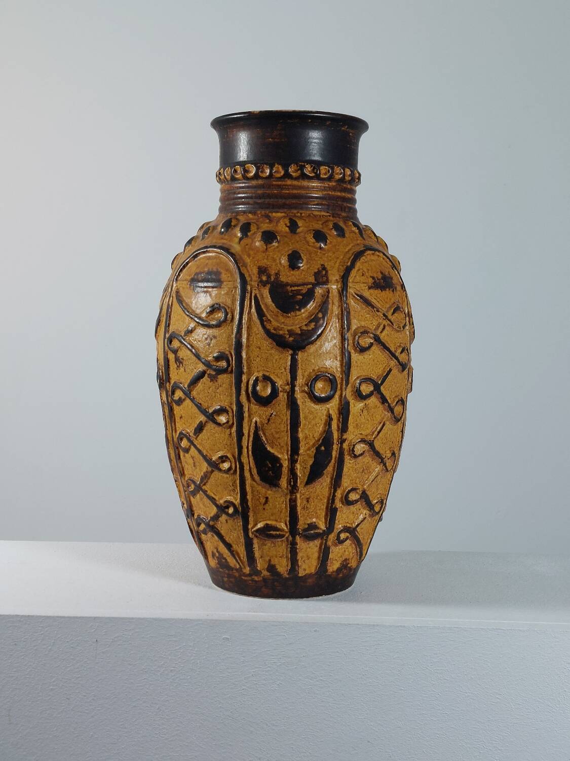 Bay Keramik vintage sun vase from the 1950s in West Germany.