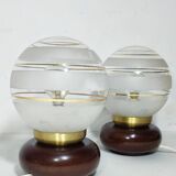 Par de lámparas de mesa. España, 1970s.