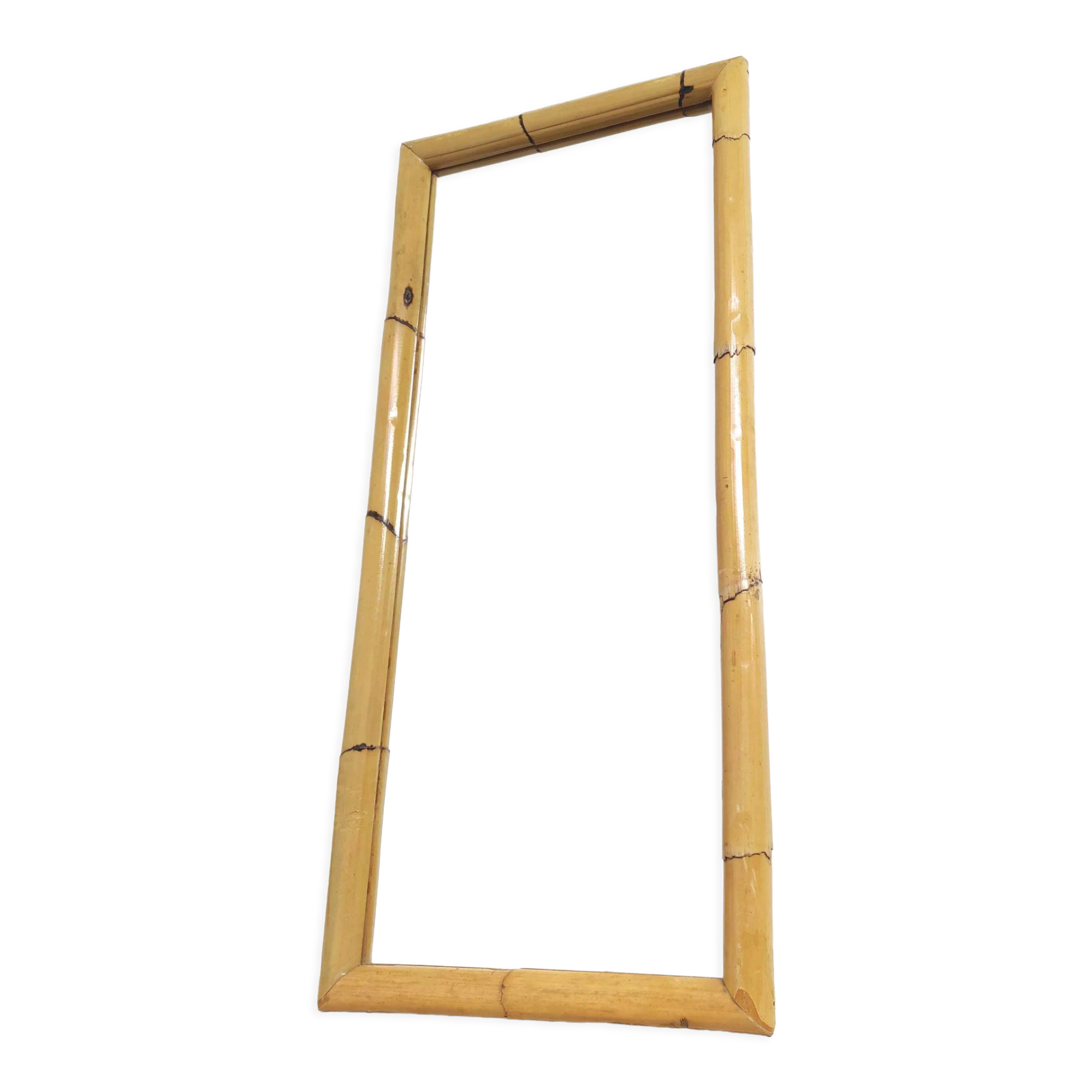 Rectangular vintage bamboo mirror 1m by 45cm
