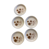 Set of Sarreguemines sandstone plates Thistle pattern