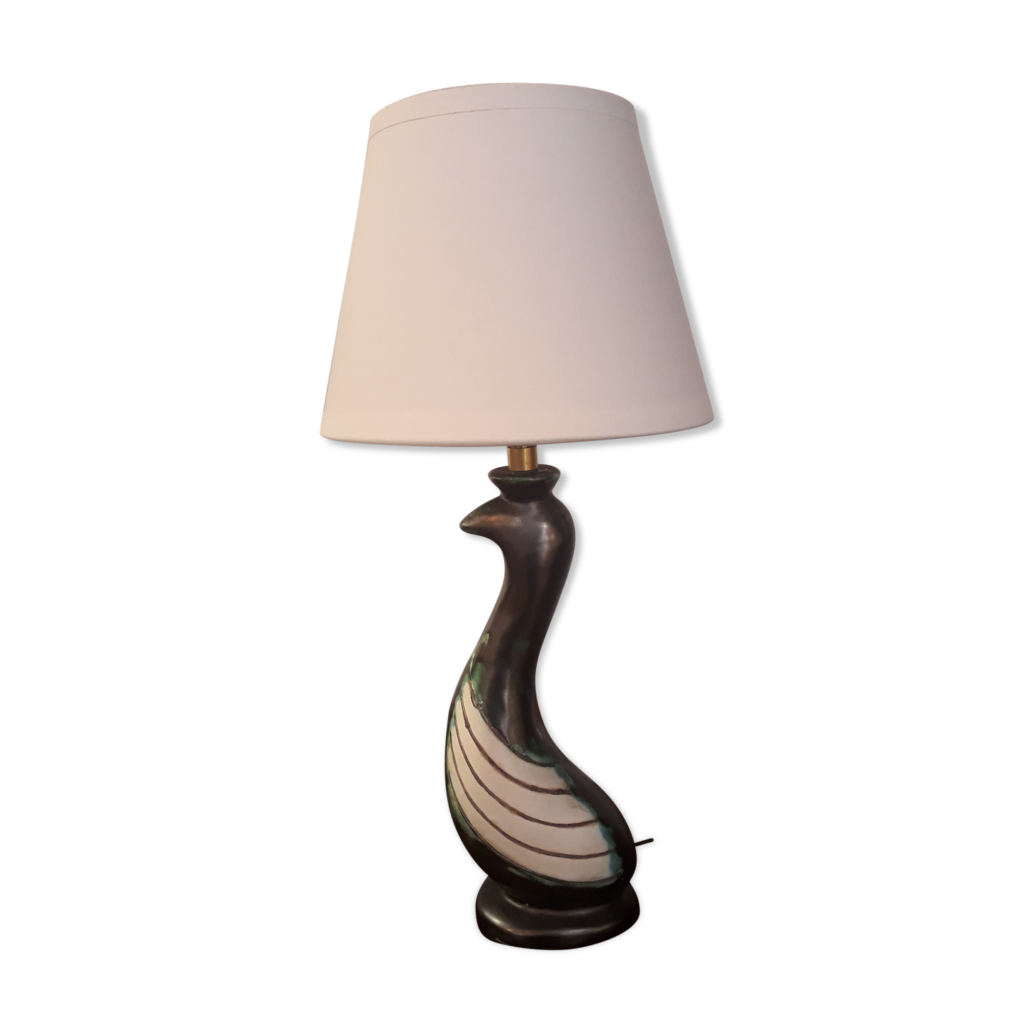 Small ceramic duck lamp