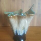 Vintage vase draped shape in flamed sandstone