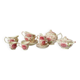 English chintz pink and caffé tea set johnson brothers