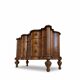 antique walnut serpentine commode
