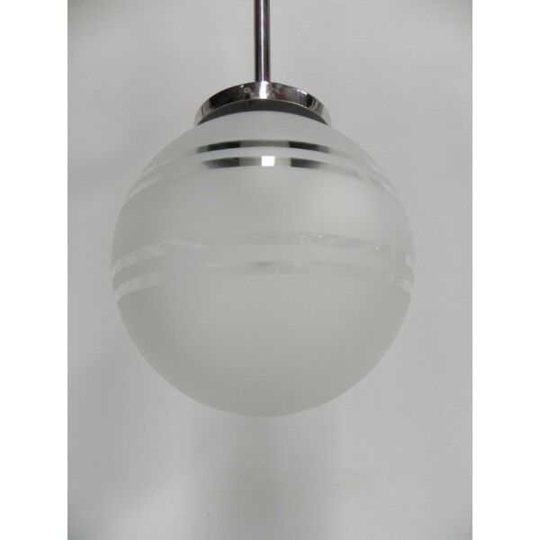 Suspension Art deco with glass globe