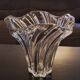 Transparent Art Deco crystal vase