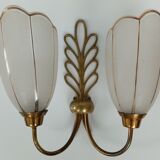 Two vintage double wall lamps