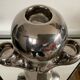 Vintage ceramic cactus candle holder in chrome