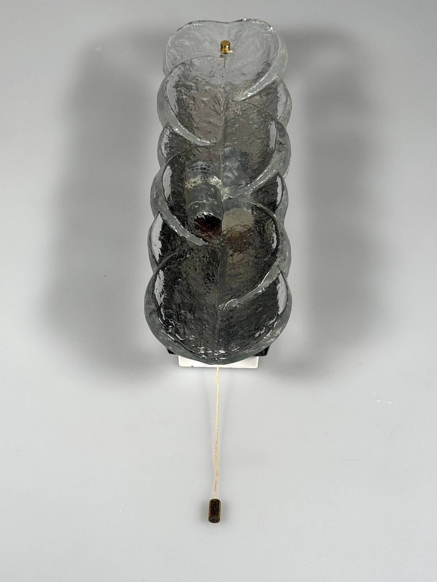 1960s 1970s Ice Glass Wall Sconce by J.T. Kalmar Franken KG Austria