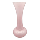 Pink vase in opaline serrated neck