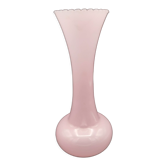 Pink vase in opaline serrated neck