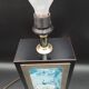 Table lamp the dolphin pagoda 1970 vintage melamine lacquered and brass heron