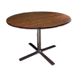 Vintage round table 110 cm in rosewood, tulip base, 1970s.