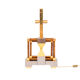 Bamboo, gilded and silver brass lamp foot, 1970s