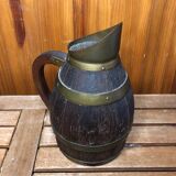 Ancien Pichet Bois + Cerclage Laiton Vintage