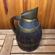 Ancien Pichet Bois + Cerclage Laiton Vintage