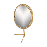 Mid century vanity brass  table mirror von vereinigte werkstätten münchen germany 1960s