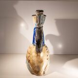 zoomorphic ceramic sculpture vase, Jules Guérin, Bouffioulx stoneware 1950s