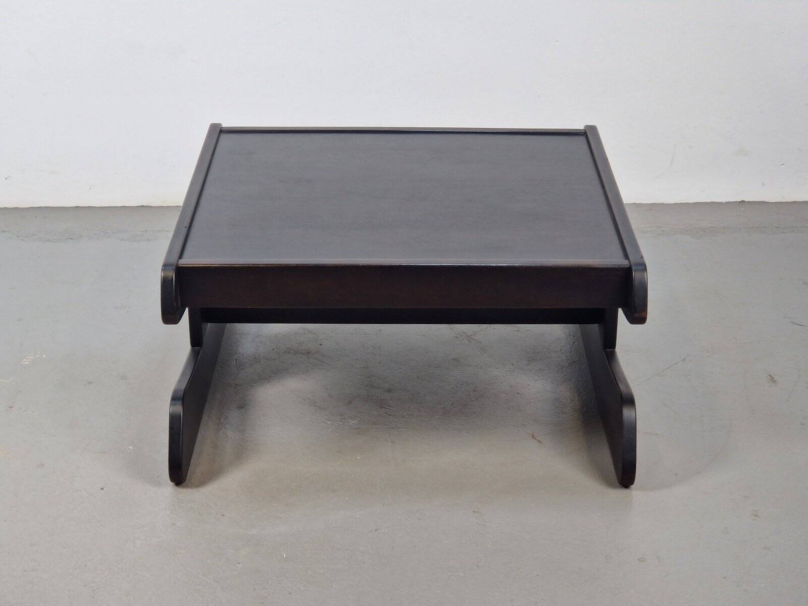 Postmodern Architectural Wooden Coffee Table, Germany, 1970s