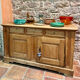 19th-century fir sideboard with 2 doors and 3 drawers
