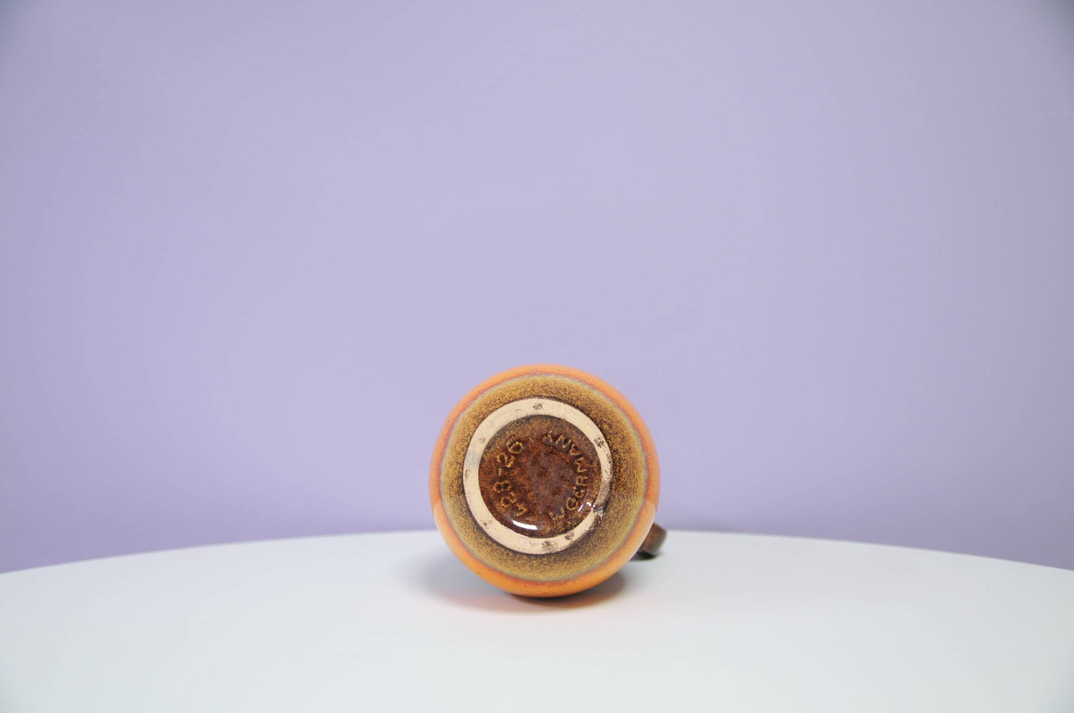 Brown & orange West Germany vase