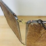 Triptych barber mirror, beveled glass, vintage