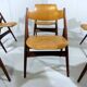 Set of 6 Egon Eiermann SE 18 folding chairs Wilde + Spieth, 1950s