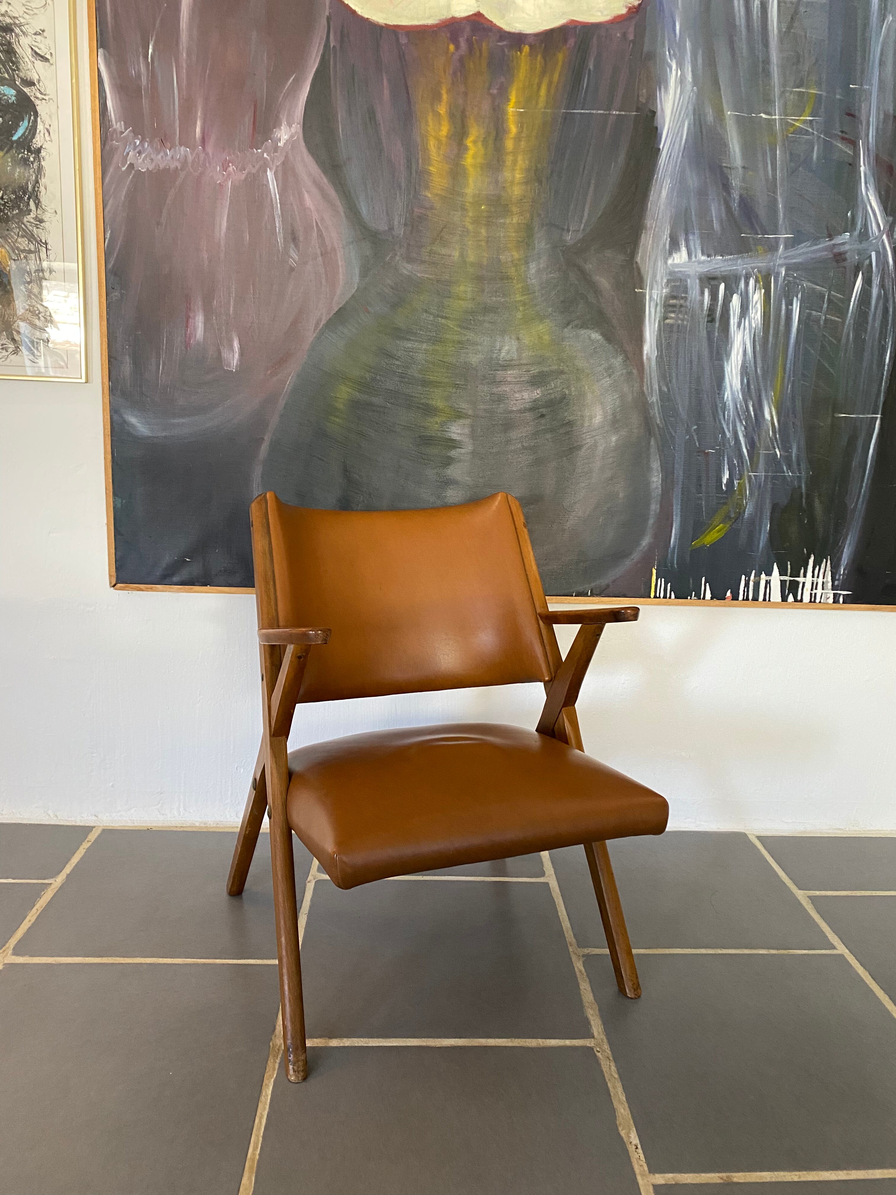 Fauteuil vintage design italien del vera