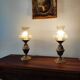 Paire de lampes rétro en laiton