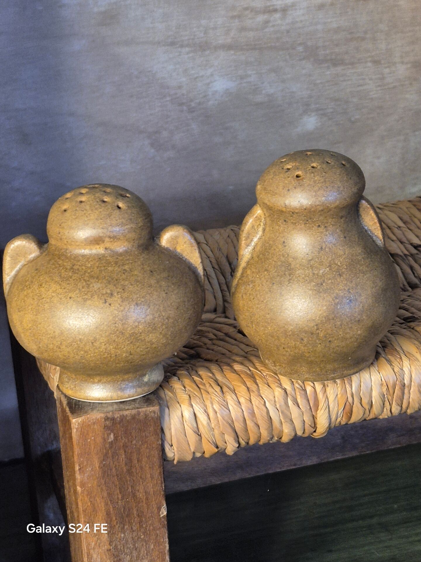 Salt and pepper shaker stoneware