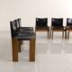 Set of 6 "Monk" Chairs by Afra & Tobia Scarpa for Molteni 70's
