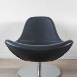 Pair of Tirup Ikea leather armchairs