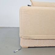 Modern Outdoor Wicker Linen Sofa by DFN SRL for Dolcefarniente Leda, Italy