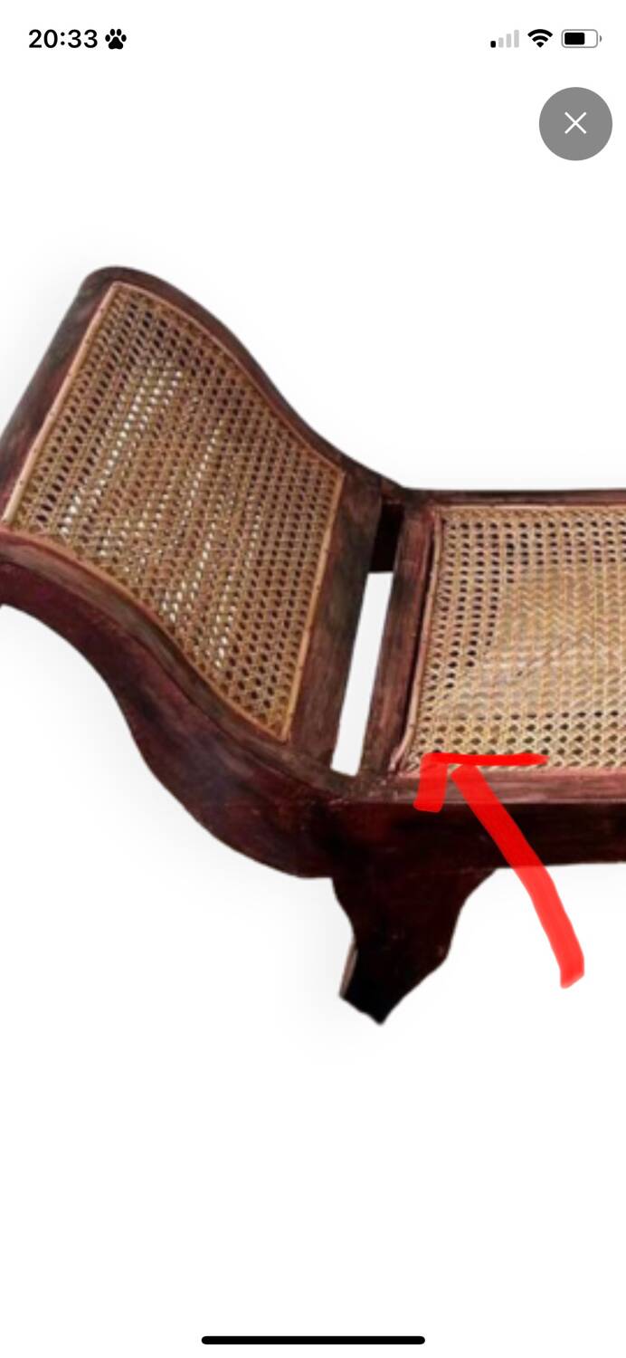 Anglo-Indian wicker bench