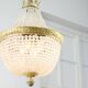 French Empire Crystal and Brass Chandelier, 1940s