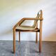 Bentwood armchair from the 1980s, upholstered, Scandinavian style, for dining room or office.