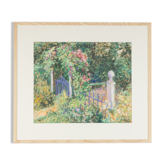 Jardin enchanté, Acrylique sur papier, 81 x 71 cm